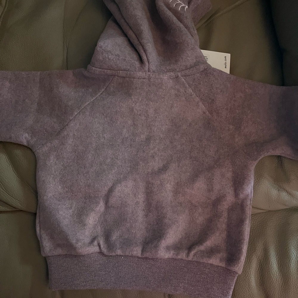 Kids Purple Hoodie with Ears by Molo. Unicorn? Size 62 - Picture 7 of 11